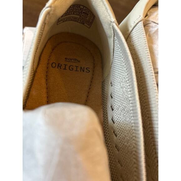 Earth Origins Openwork Knit Slip-Ons - Faye 7.5 Wide Sand White - Picture 6 of 8